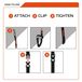 OXFORD snelbinder "atlas b-clip" atlas b-clip 17mm x 1,2m gray pair