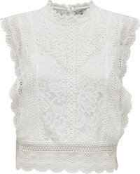 ONLY ONLKARO S/L LACE TOP NOOS WVN - Cloud Dancer - XS