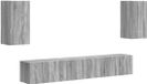vidaXL Ensemble meuble TV gris bois de chêne Sonoma transformé