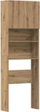 vidaXL Wasmachinekast - 64x24x190 cm - bewerkt hout - artisanaal eikenkleur