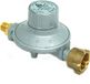 Régulateur de basse pression 50-200mbar réglable sur 11 niveaux - Régulateur de pression de gaz pour barbecue à gaz, radiateur de terrasse, cuisinière - Laiton, Argent