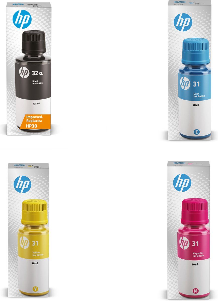 HP 32XL + 31 - Inktcartridge kleur & zwart - 8714958000624