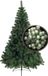 Bellatio Decorations sapin de Noël H210 cm - avec boules de Noël vert menthe