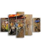 Homemania Wandfoto, 5-delig, kunst en graffiti, voor woonkamer, slaapkamer, meerkleurig, 95 x 0,3 x 60 cm, HM205MDF090, MDF