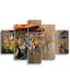 Homemania Wandfoto, 5-delig, kunst en graffiti, voor woonkamer, slaapkamer, meerkleurig, 95 x 0,3 x 60 cm, HM205MDF090, MDF