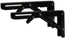BZMD UG Support de tablette pliable - Support de tablette - Supports de tablette pliables - Convient pour bureau, table pliante, table murale, gain de place - Capacité de charge 50 kg - 2 pièces - Noir