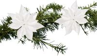 Cosy & Trendy Kerstboomversiering - Witte Kerstster - 2 stuks - 18 cm