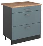Vicco R-Line Keukenonderkast Blauw-grijs/Antraciet 80 cm