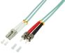 LogiLink FP3LT03 Glasvezel Optische vezel Aansluitkabel 3.00 m Turquoise [1x LC-stekker - 1x ST-stekker] 50/125 µ Multimode OM3
