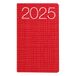 Idena 11146 - Zakagenda 2025, Ladytimer in het formaat 8,7 x 15,3 cm, 1 week op 2 pagina's, agenda met flexicover omslag in rood en hoekperforatie