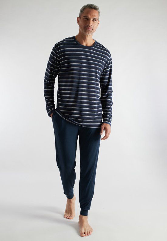 CECEBA Bamboo Heren Pyjama Lange Broek Blauw
