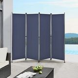 pro.tec Tuinscherm scheidingswand zonwering 170x215 cm donkerblauw