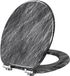 Happiq O-Vormige WC-Bril - Toiletbril - Grijs - Duroplast - Soft-Close Mechanisme
