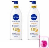 Nivea 2 x Q10 Lotion raffermissante pour le corps avec pompe - Vitamine C - Hydratation 48 heures - Pour peau normale - 400 ml - Lot en vrac