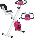 HOMCOM Magnetische hometrainer staal 43x97x109cm roze