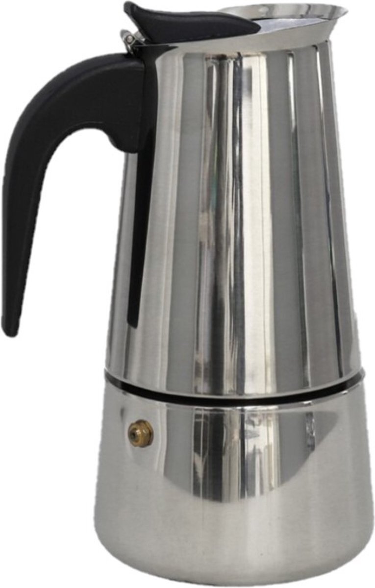 Gerim RVS moka/espresso koffiemaker voor 9 kopjes - Koffiezetapparaat - Italiaanse koffiezetter - Caffetiere