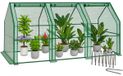 Serre de jardin mini - 270 x 90 x 90 cm - Serre à 3 portes zippées - Serre de balcon et de jardin - Vert