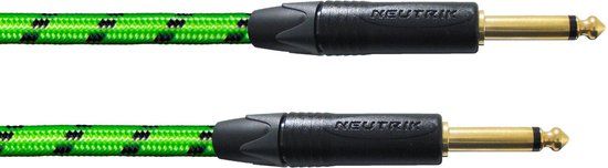 Cordial Blacklight Edition 3 PP-G 3 meter instrumentkabel groen