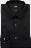 Hugo Boss BOSS Joe regular fit overhemd - popeline - zwart - Strijkvriendelijk - Boordmaat: 38