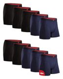 DANISH ENDURANCE Bamboe Boxershorts Heren 3XL Zwart/Marineblauw 10 Paar