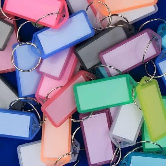 Openklapbare sleutellabels - Kleurassorti - 16 stuks