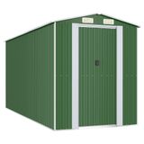 vidaXL Tuinschuur Groen Staal 440 x 223 cm