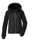 killtec KSW 111 Wmn Ski Qltd Jckt dames Gewatteerd jack/functionele jas in donslook met capuchon en afritsbare sneeuwvanger