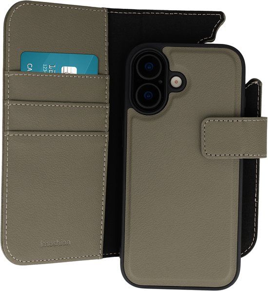 imoshion Hoesje - Geschikt voor Apple iPhone 17 - Uitneembare 2-in-1 Luxe Bookcase - Groen