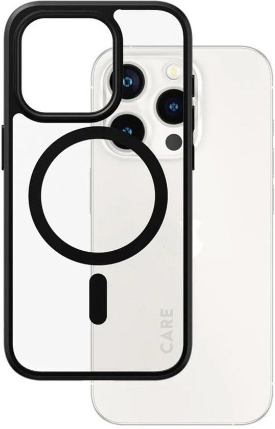CARE by PanzerGlass Flagship Case - Transparant Urban Combat w. - Zwart MagSafe iPhone 15 Pro