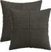 vidaXL - Kussensloop - 2 stuks - ALMELO - Antracietkleurig - 30 x 30 cm - corduroy