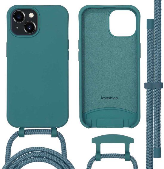 imoshion Color Backcover met afneembaar koord MagSafe voor de iPhone 15 - Dark Green