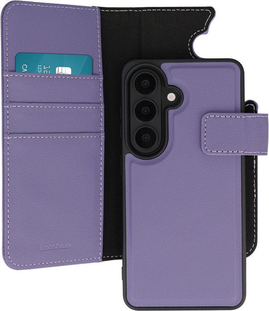 imoshion Hoesje - Geschikt voor Samsung Galaxy S26 - Uitneembare 2-in-1 Luxe Bookcase - Paars