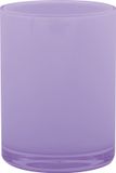 MSV Badkamer drinkbeker/tandenborstelhouder Aveiro - PS kunststof - lila paars - 7 x 9 cm