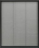 vidaXL Raamhor Plissé Aluminium Antraciet 80x100 cm