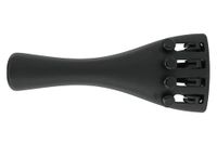 Wittner 918141 staartstuk viool Ultra 1/4 - hightech kunststof - 4 fijnstemmers - ultralicht - met nylon-inhaaksnaar - zwart