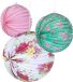 Talking Tables Set van 3 lampions met print multicolor