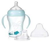 Nûby ID68002 Fles met brede hals van PP, 240 ml, 6 maanden, groen