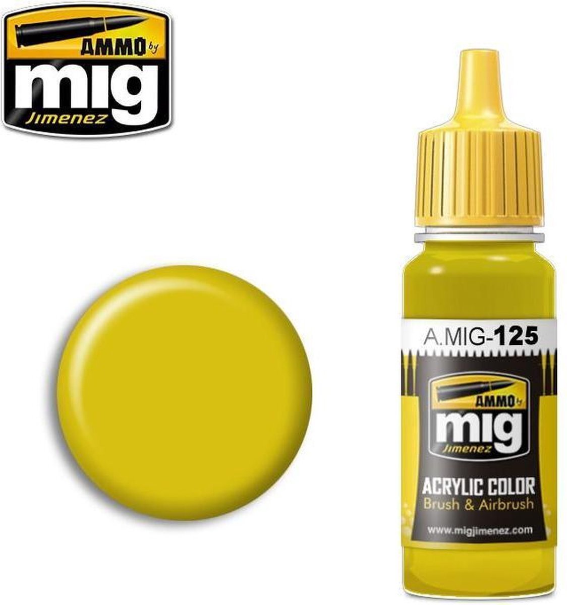 mig MIG-0125 Goudgeel (Rlm04 Gelb) Acrylverf (17 Ml), Veelkleurig