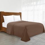 Elegant Comfort Luxe plat laken kreukvrij 1500 draadtelling Egyptische kwaliteit 1-delig plat laken, kingsize formaat, taupe
