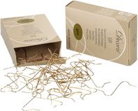 Merkloos / Sans marque Decoris Ophanghaakjes - 1500x - goud - voor kerstballen - 3,5 cm