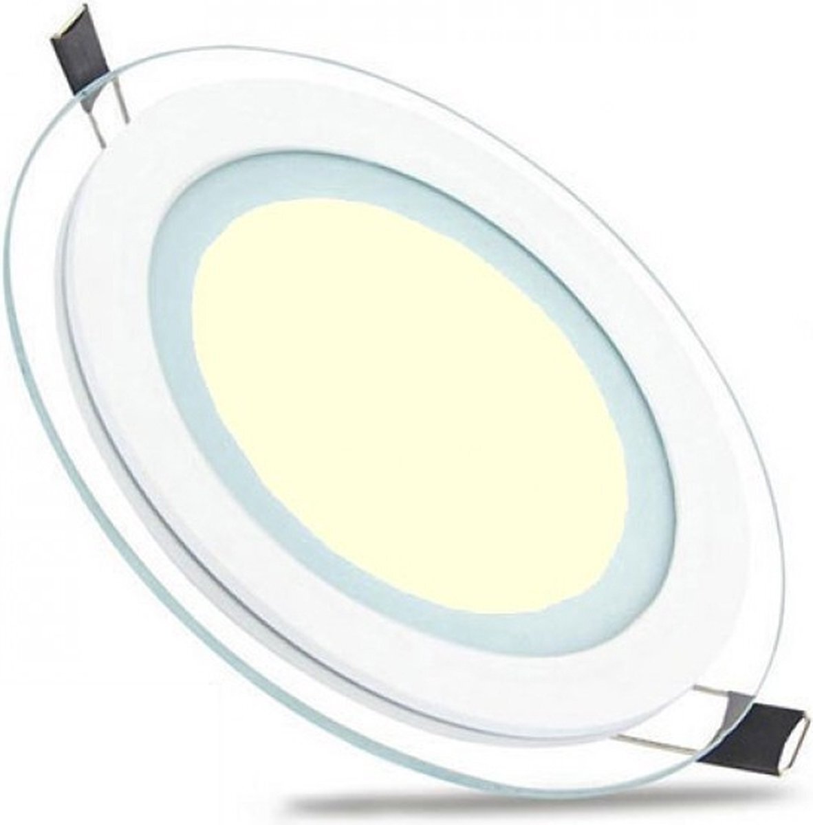 Horoz Electric LED Downlight Slim - Inbouw Rond 12W - Warm Wit 3000K - Mat Wit Glas - Ø160mm