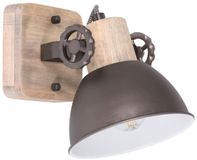 Mexlite Plafondlamp Gearwood 7968A Antraciet Hout/Metaal E27