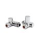 Hudson Reed Robinets de radiateur mixtes - Angle - 15 mm cuivre - Chromé