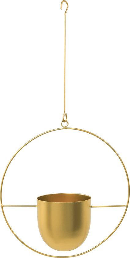QUVIO Bloempot hangend - Metaal - Goud
