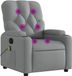 vidaXL Massagestoel Lichtgrijs Stof