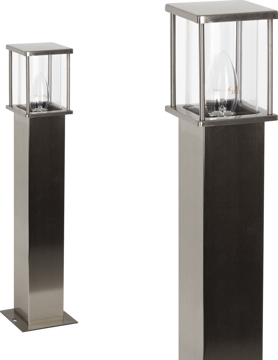 Nostalux Astro 2 RVS Tuinlampen Set - 3 stuks - 50cm - RVS