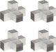 vidaXL Paalverbindingen 4 st x-vorm 91x91 mm gegalvaniseerd metaal