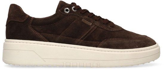 Manfield Heren Bruine Suède Sneakers Maat 40