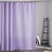 Rideau de douche violet anti-moisissure polyester tissu imperméable rideaux de douche lavable textile pour baignoire ou salle de bain 12 crochets de rideau de douche 200x200cm.