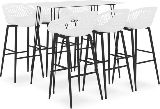 vidaXL 7-delige Barset wit